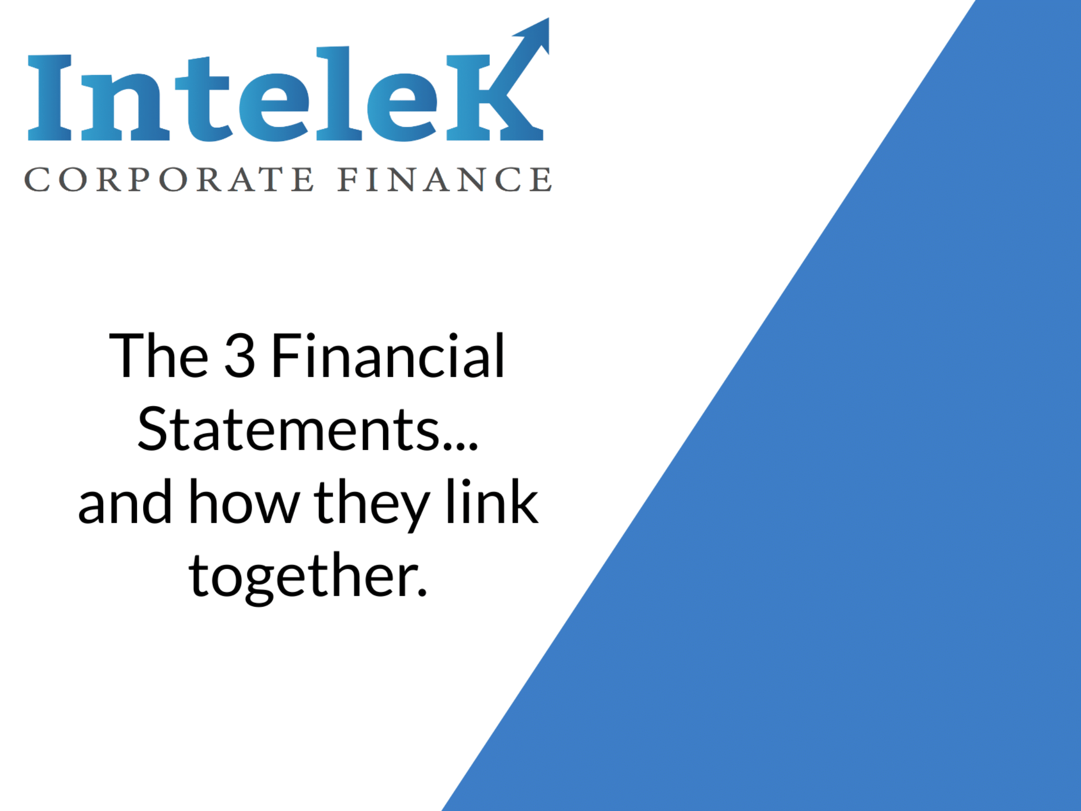 The 3 Financial Statements... And How They Link Together - Intelek