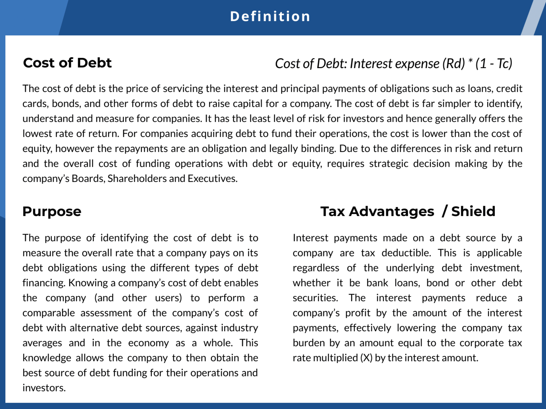 Cost of Equity vs Cost of Debt 3